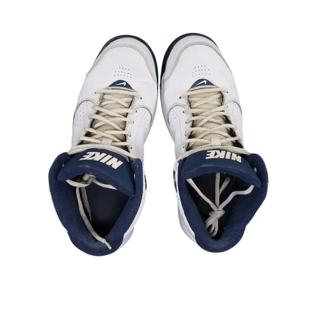 Nike Shoes Mens 9 Athletic Trainers Basketball Sneaker Overplay Mid White Blue